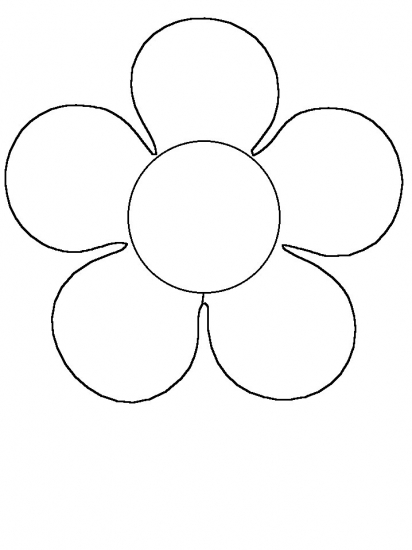 412x550 Easy Simple Flowers Coloring Pages