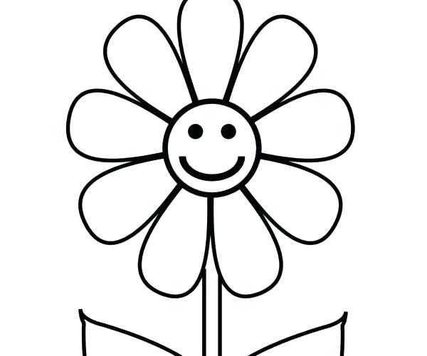 600x500 Flowers Coloring Pages Printable Free Printable Summer Flowers