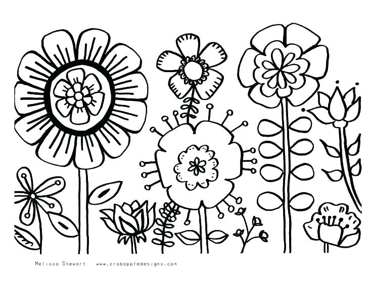 736x567 Pictures Of Flowers For Coloring Colouring Pages Of Simple Flowers