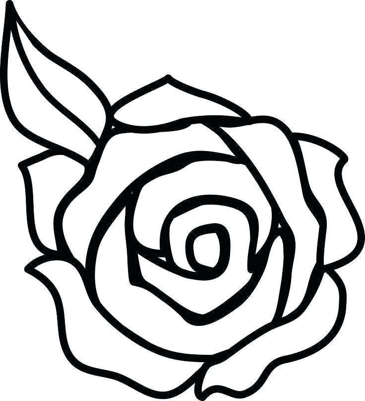 736x807 Simple Rose Coloring Pages Copy Simple Rose Coloring Pages Best
