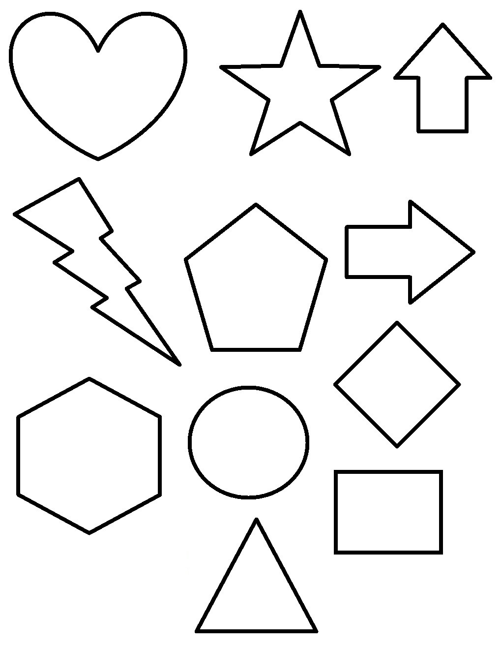 1019x1319 Miracle Shapes Coloring Pages For Preschoolers Printable