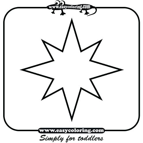 496x496 Star Shape Coloring Page B Simple Shapes Easy Coloring Pages