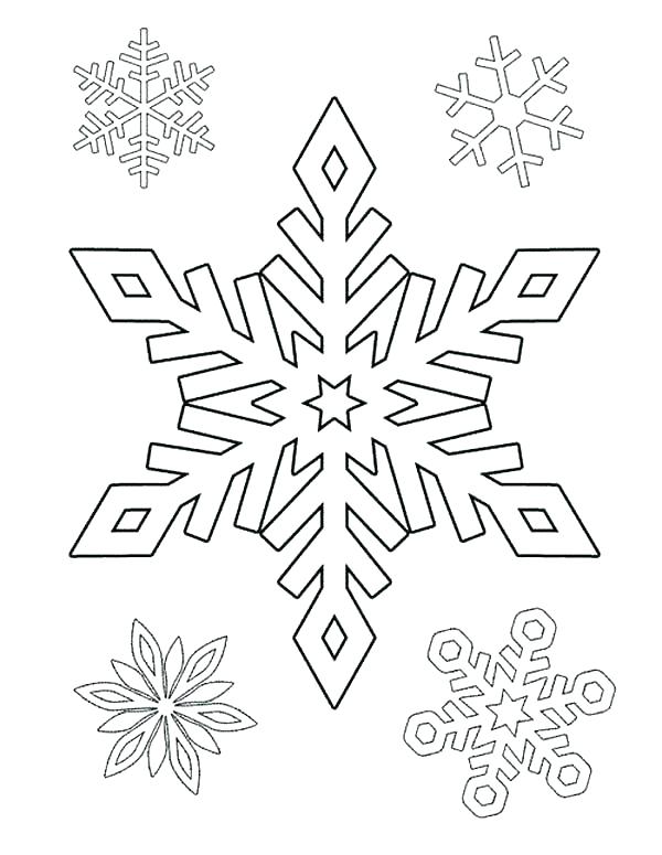 600x775 Simple Snowflake Coloring Pages Printable Coloring Pages