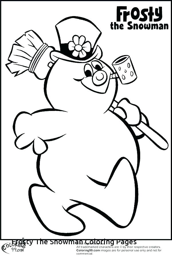 600x900 Coloring Page Of Snowman Simple Snowman Coloring Pages Printable