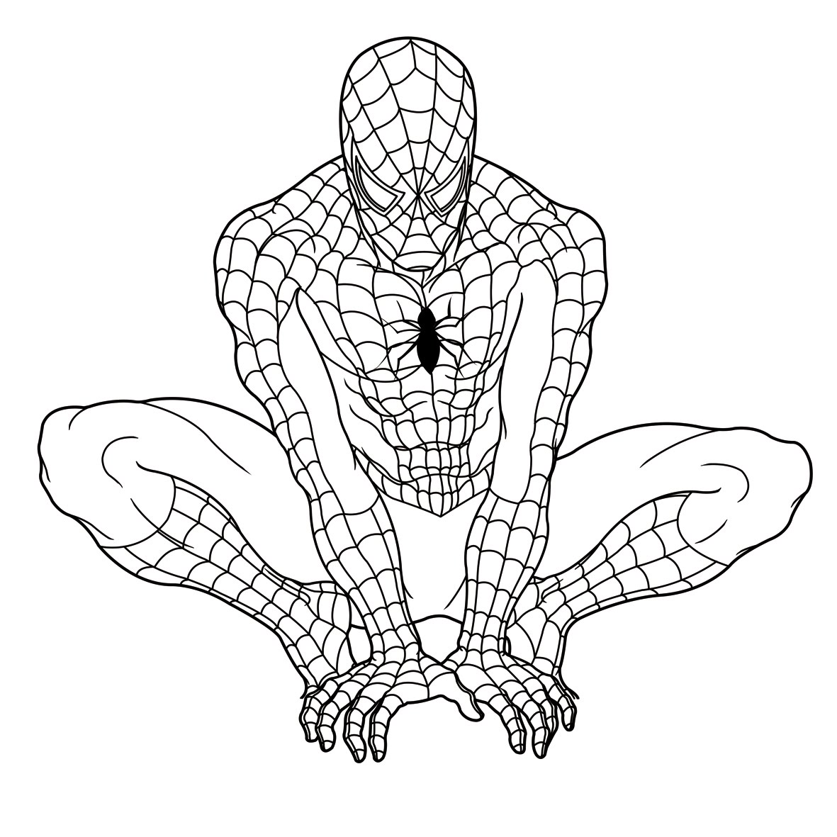 1181x1181 Drawn Spider Man Symmetrical