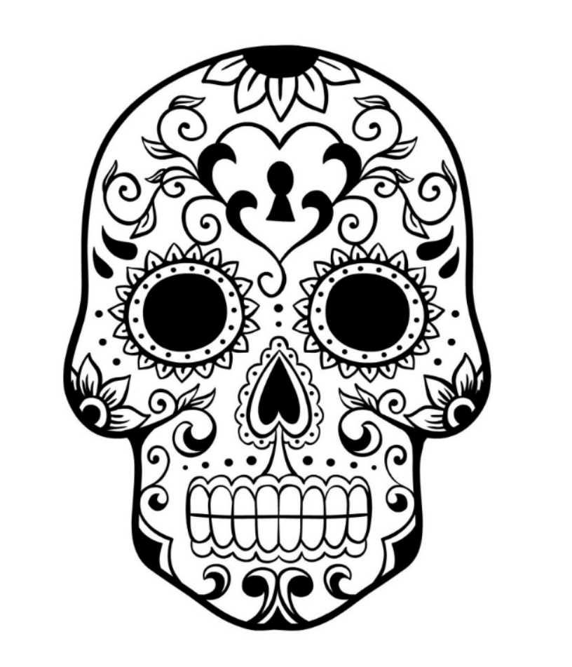 816x951 Simple Sugar Skull Coloring Pages Kids Colouring Pages