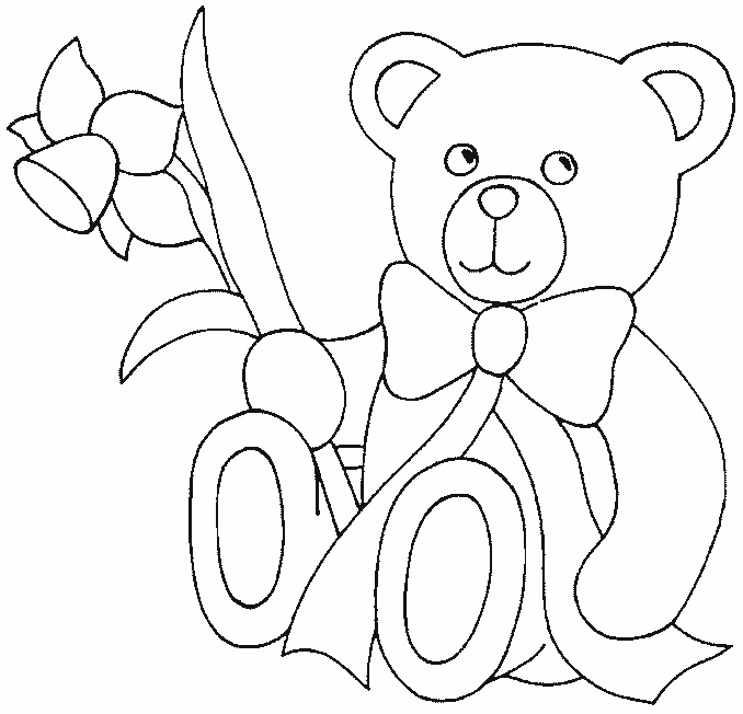 678x652 Simple Teddy Bear Coloring Pages