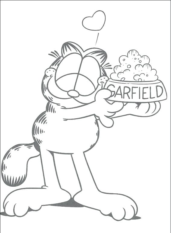 567x770 Garfield Coloring Page Colouring Book Comic Coloring Pages Green