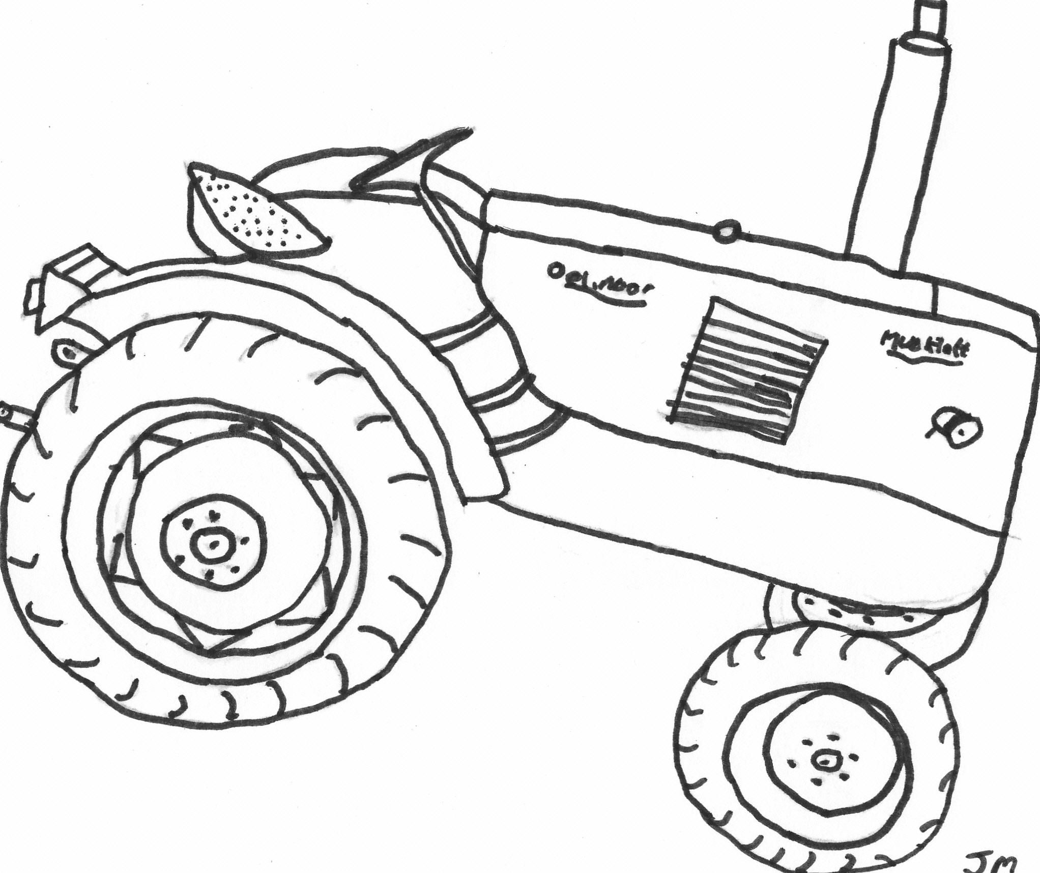 2044x1716 Simple Tractor Coloring Pages Simple Colorings