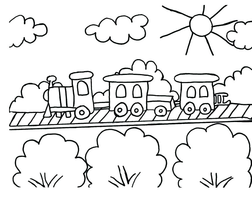 Simple Train Coloring Page at GetDrawings | Free download