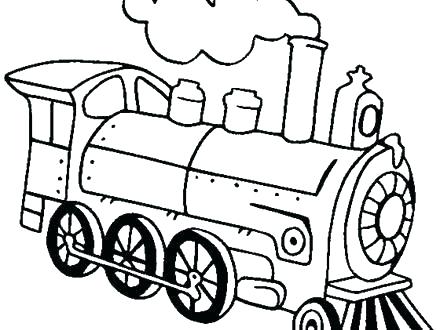 440x330 Train Engine Coloring Page Drawing Of Steam Train Locomotive