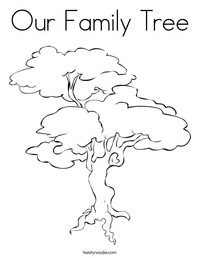 685x886 Simple Tree Coloring Page