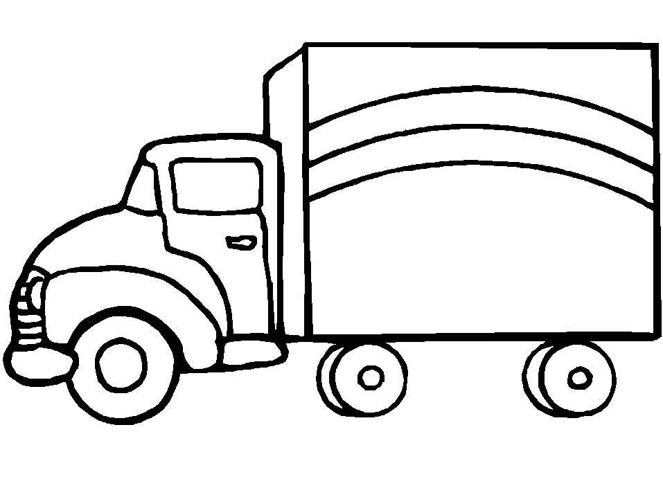 957x718 Simple Truck Coloring Pages