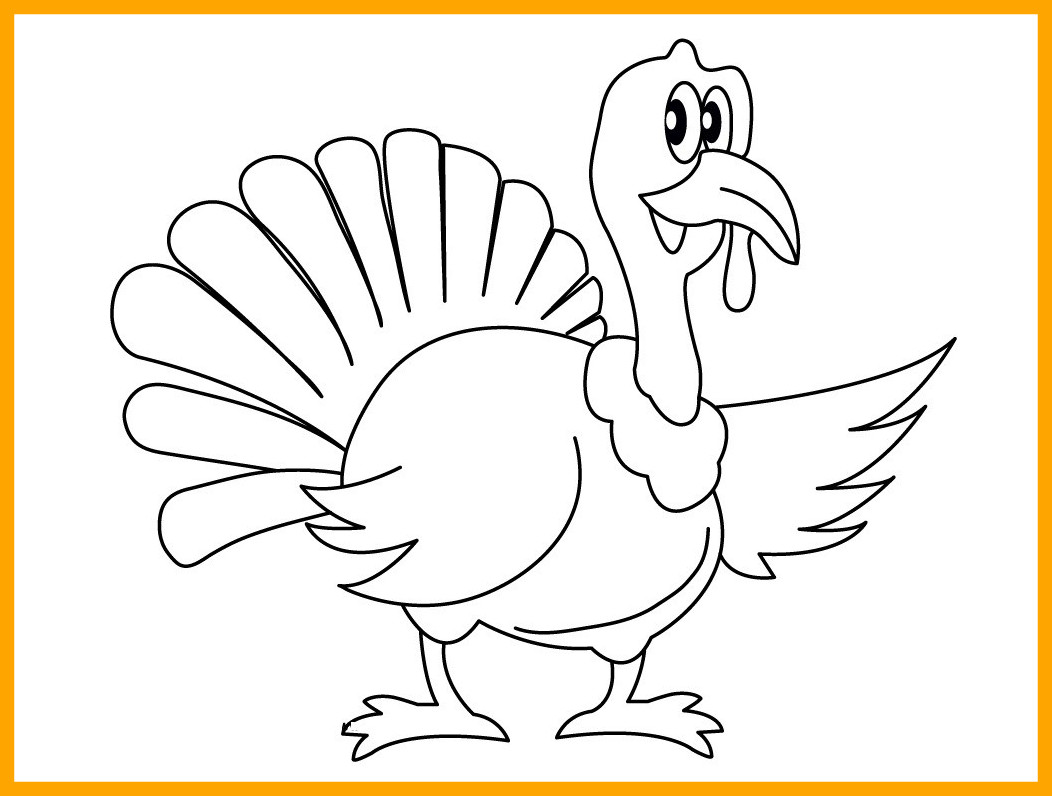 1052x796 Incredible Printable Turkey Coloring Pages For Kids Ideas