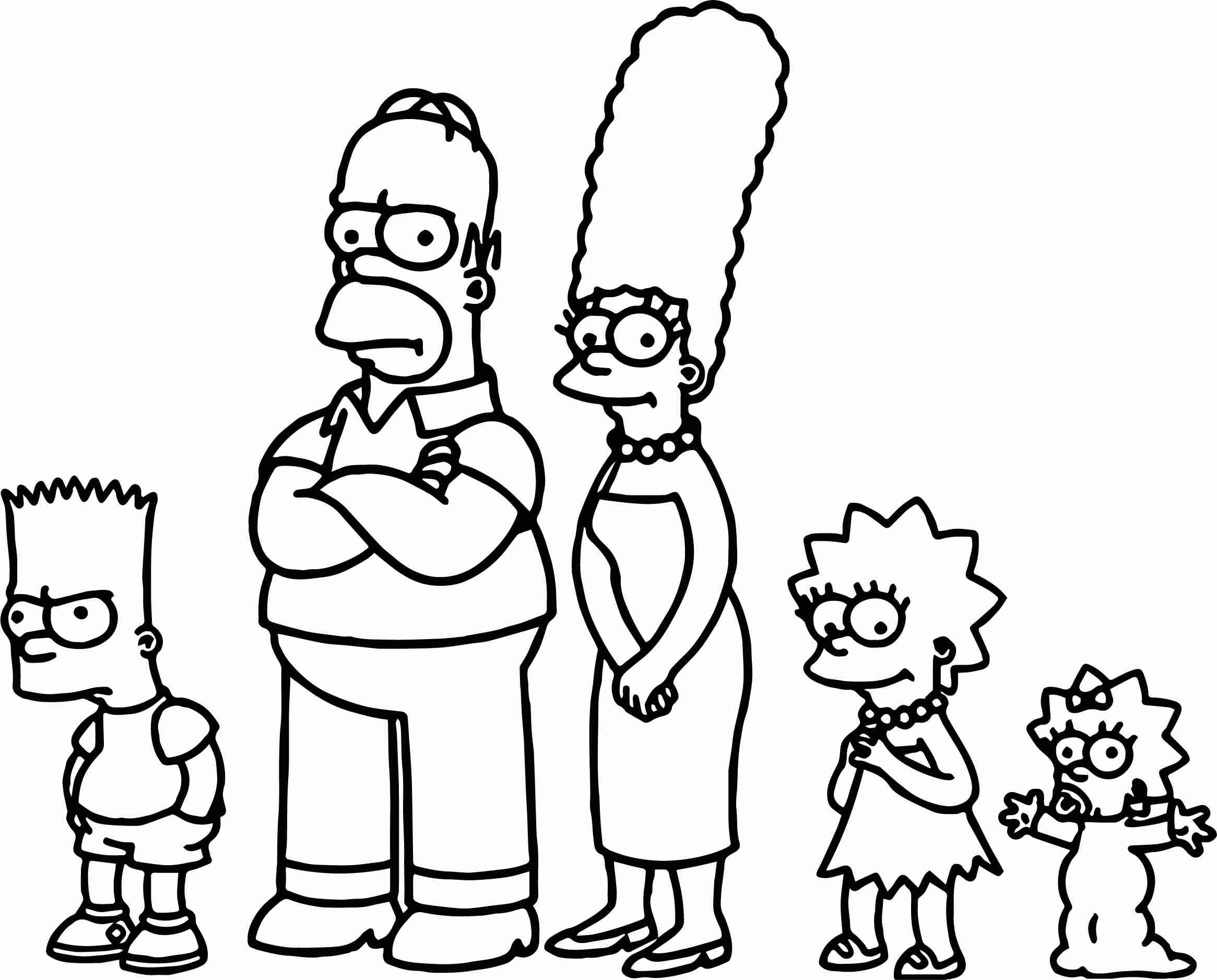2331x1877 Simpsons Coloring Pages Kids Within Olegratiy Simpsons Coloring