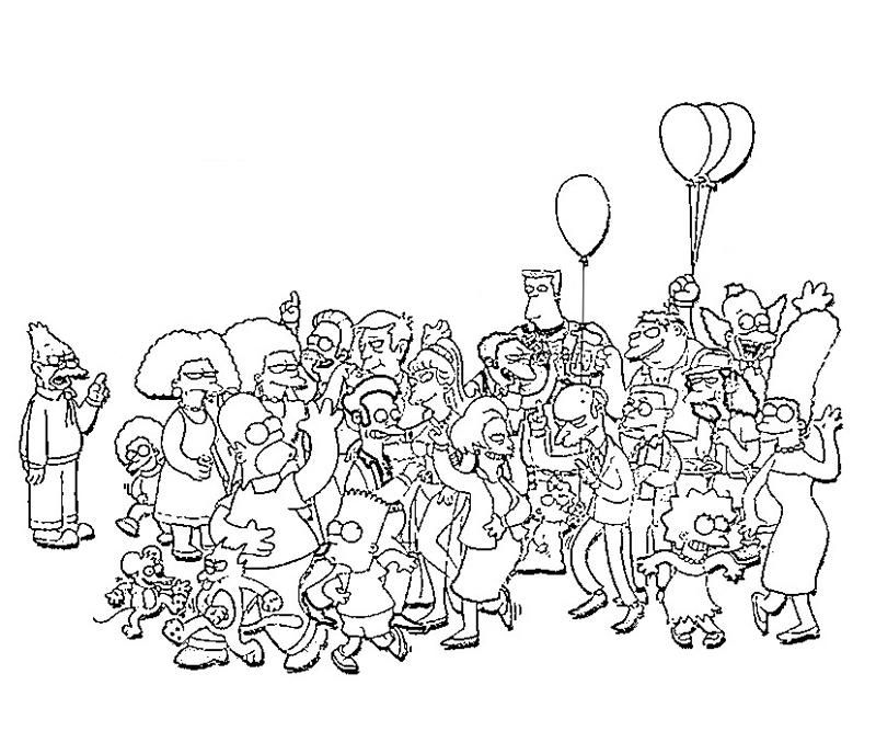 800x667 Printable Simpsons Characters Coloring Pages Picture Coloring