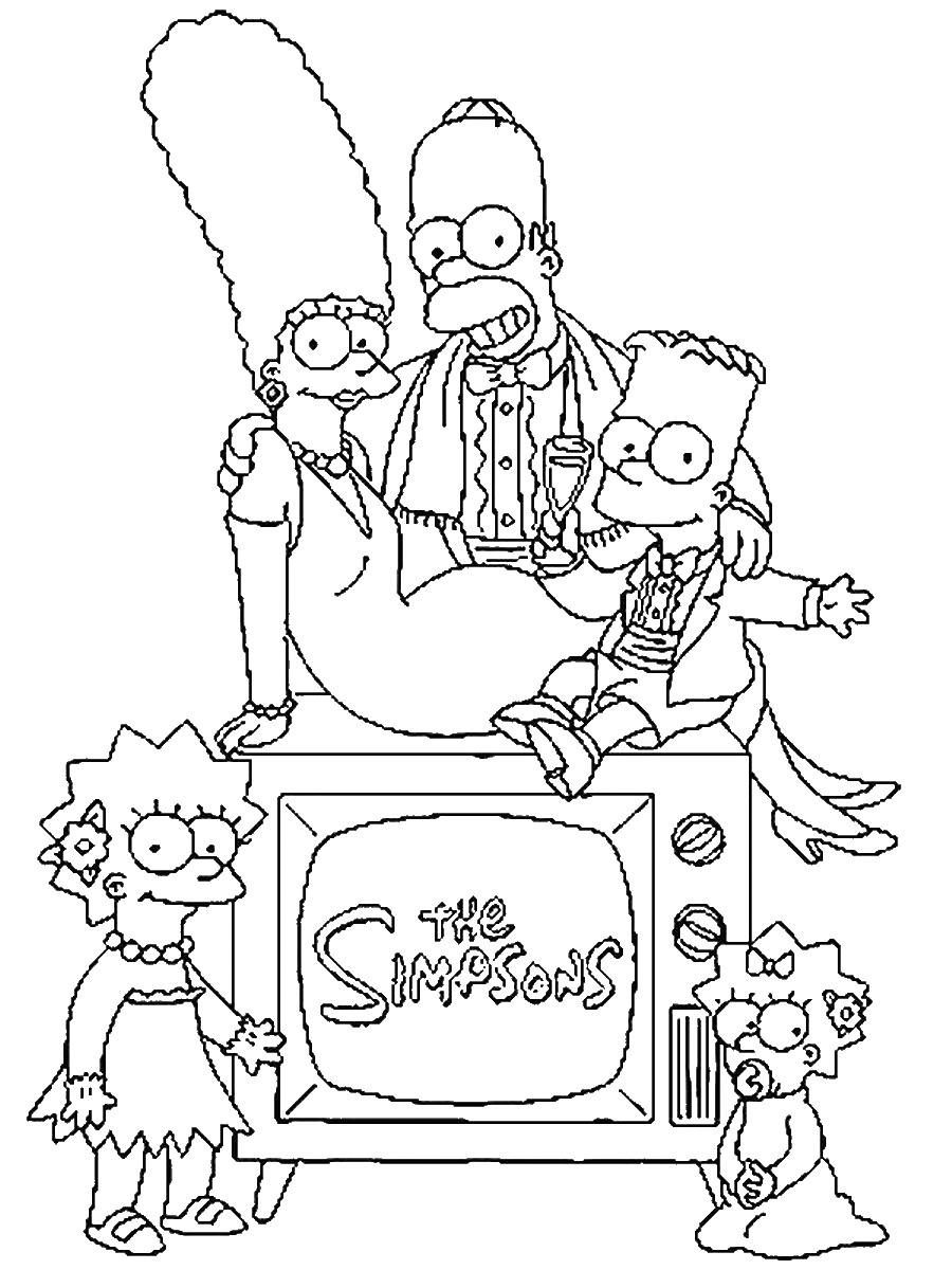 900x1200 The Simpsons Coloring Pages