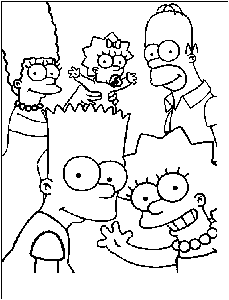 800x1050 Simpsons Coloring Pages Free Printable For Kids Ribsvigyapan
