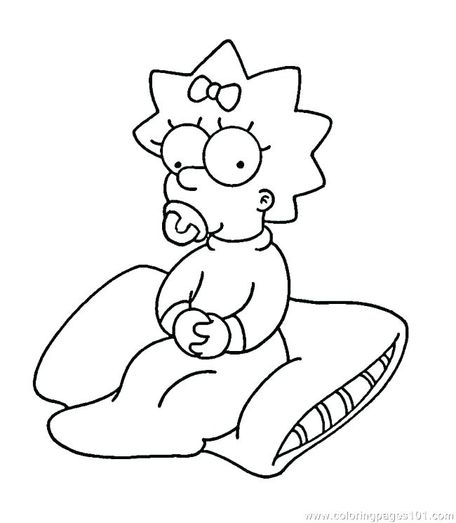 650x745 Bart Simpson Coloring Pages