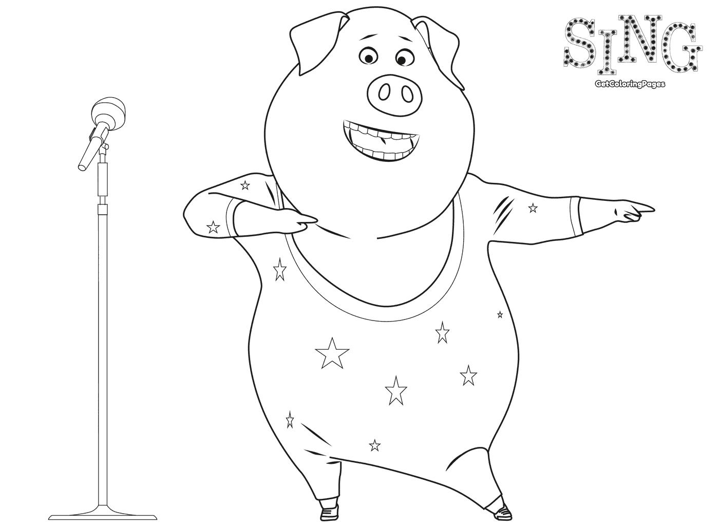 1400x1024 Singer Coloring Pages Top Sing Movie Arilitv Singer Singer