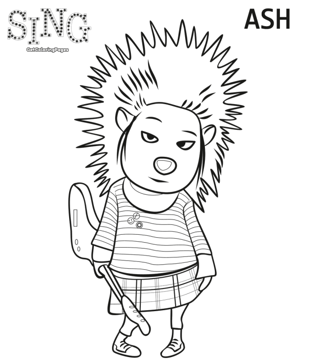 640x734 Top Sing Movie Coloring Pages Para Colorear, Feliz
