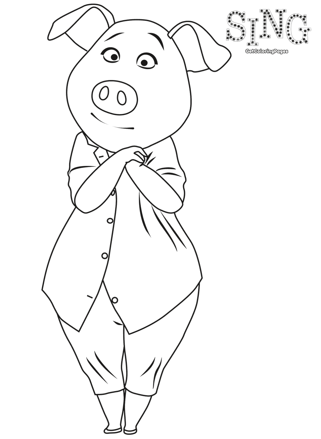 1024x1400 Top Sing Movie Coloring Pages