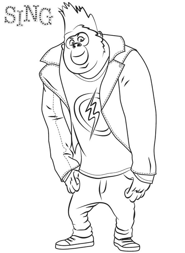 594x812 Sing The Movie Coloring Page Kids N Fun Coloring Pages Of Sing