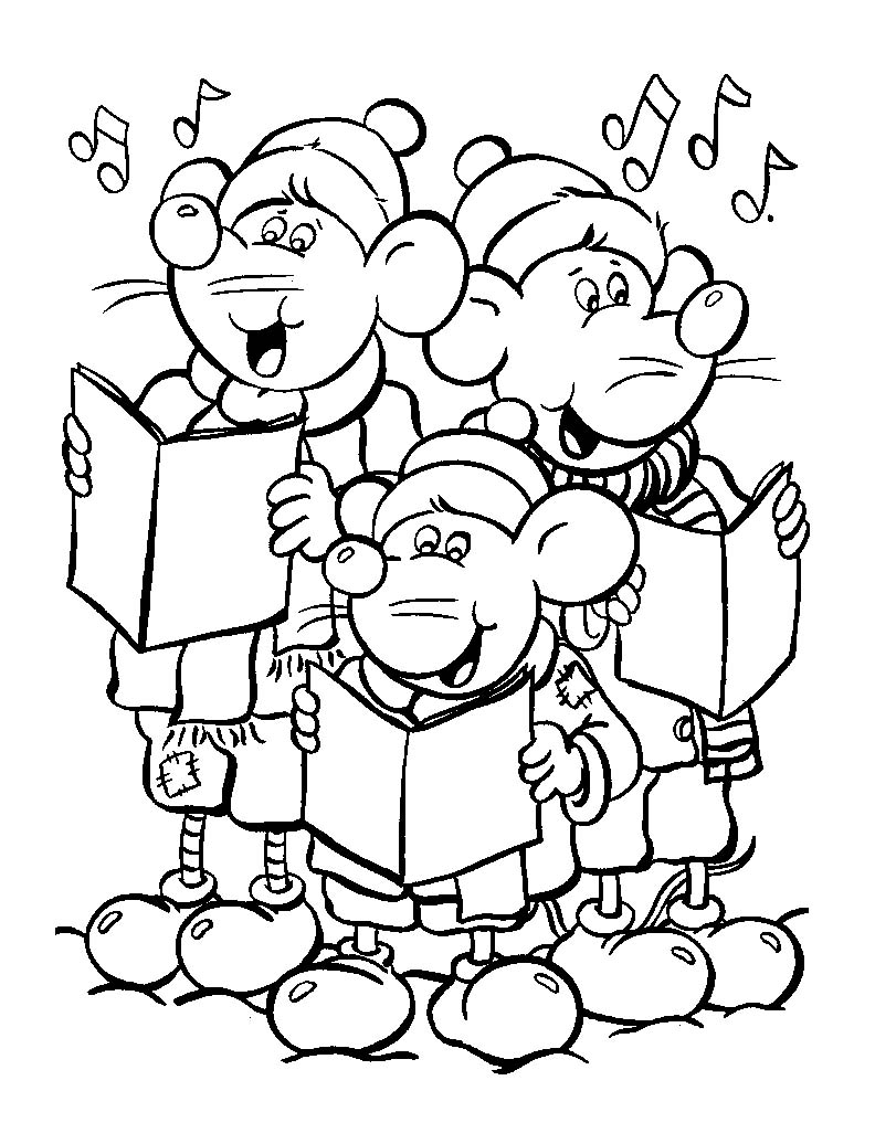 792x1036 Rats Singing Christmas Song Coloring Pages Coloring Pages