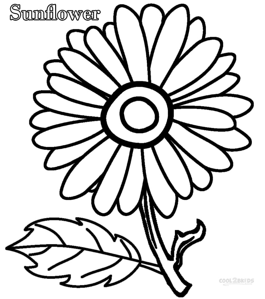 850x957 Single Flower Coloring Pages