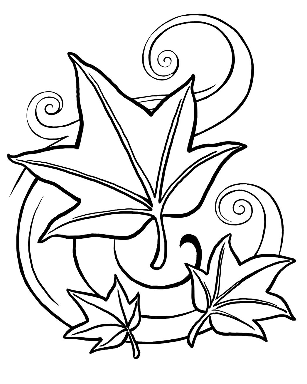 1046x1308 Stunning Printable Leaf Coloring Pages For Kids Pic Single Flower