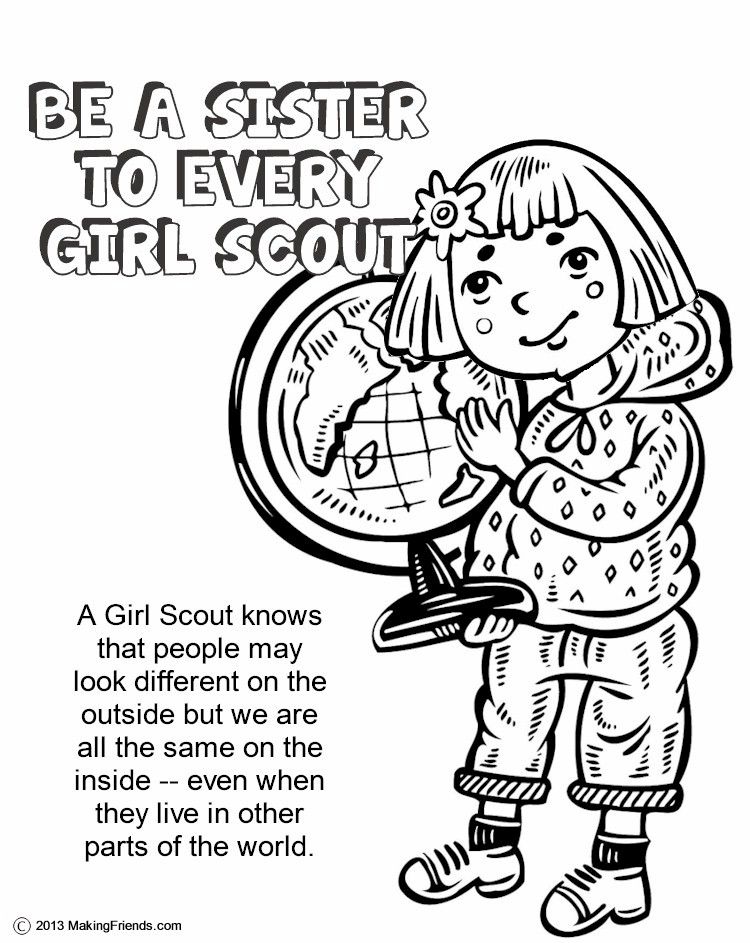 750x943 Sister To Every Girl Scout Coloring Page