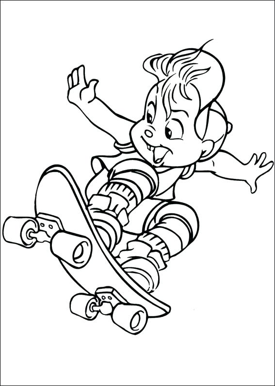 567x794 Alvin And The Chipmunks Coloring Pages Online And The Chipmunks