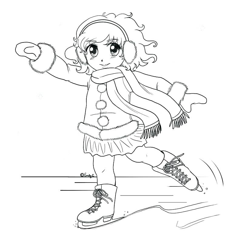 795x795 Figure Skating Coloring Pages