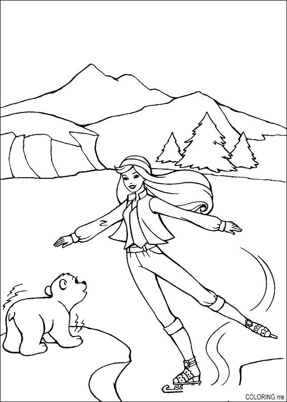 567x794 Skating Coloring Pages