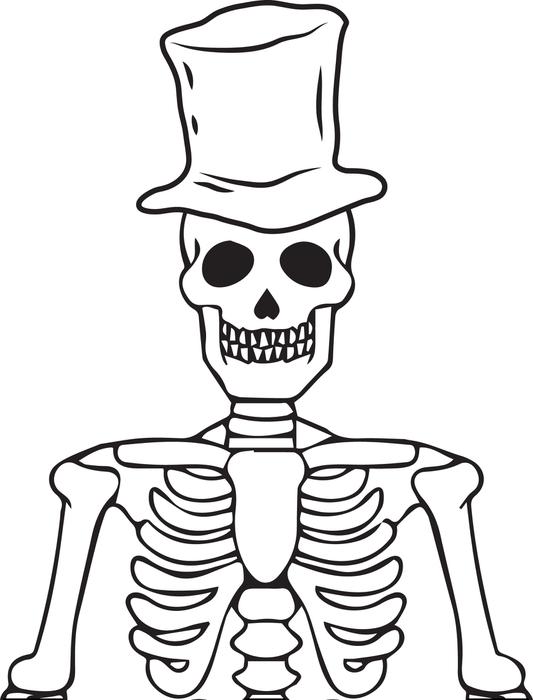 533x700 Skeleton Coloring Pages
