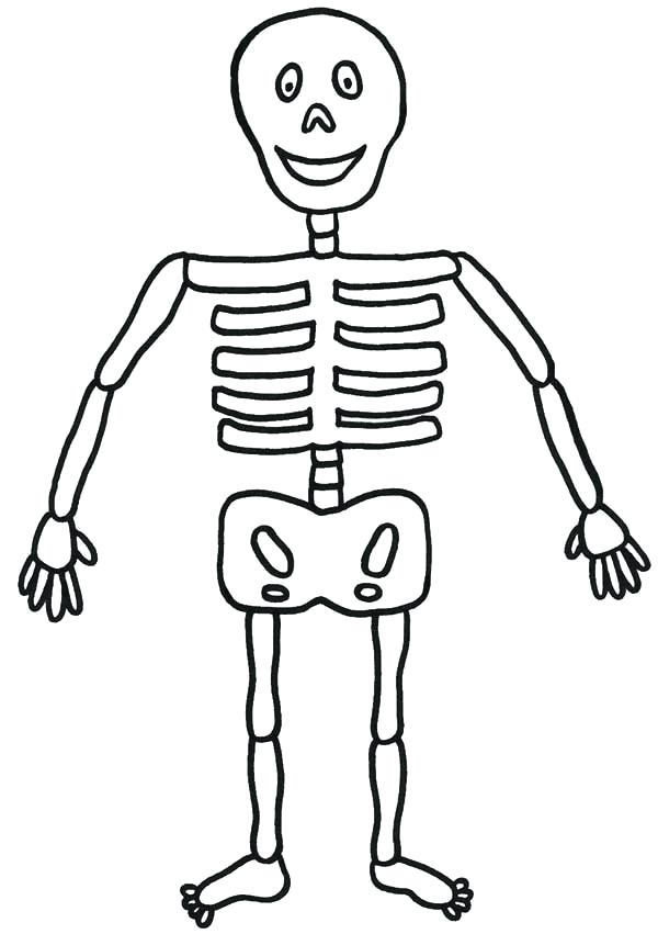 600x851 Skeleton Coloring Pages For Preschoolers