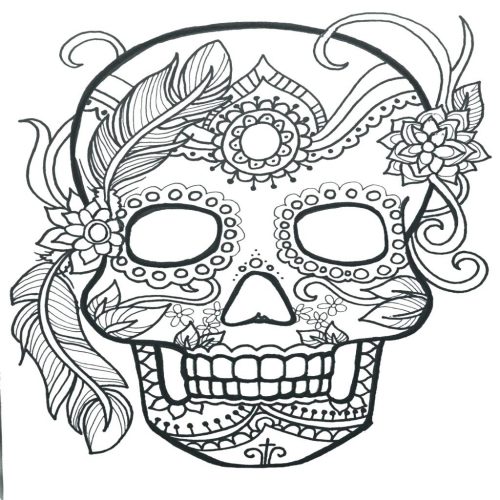 500x500 Coloring Pages Skeleton Coloring Pages Free Page Skull