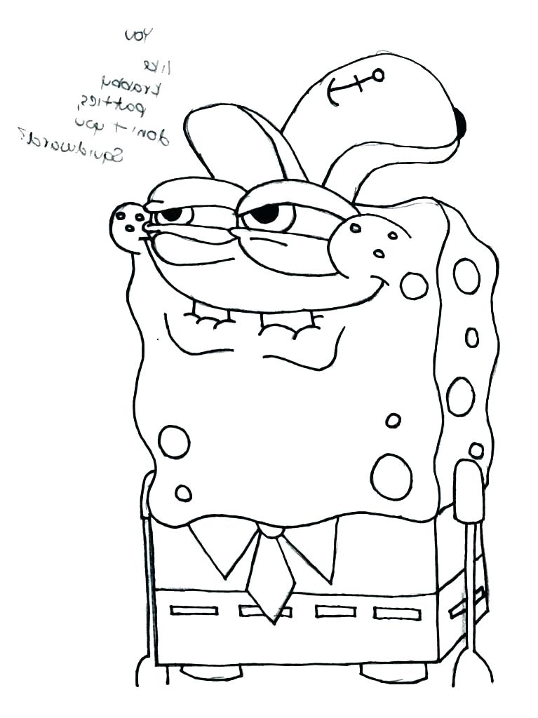 767x1024 Gangster Spongebob Coloring Pages Gangsta Coloring Pages Gangsta
