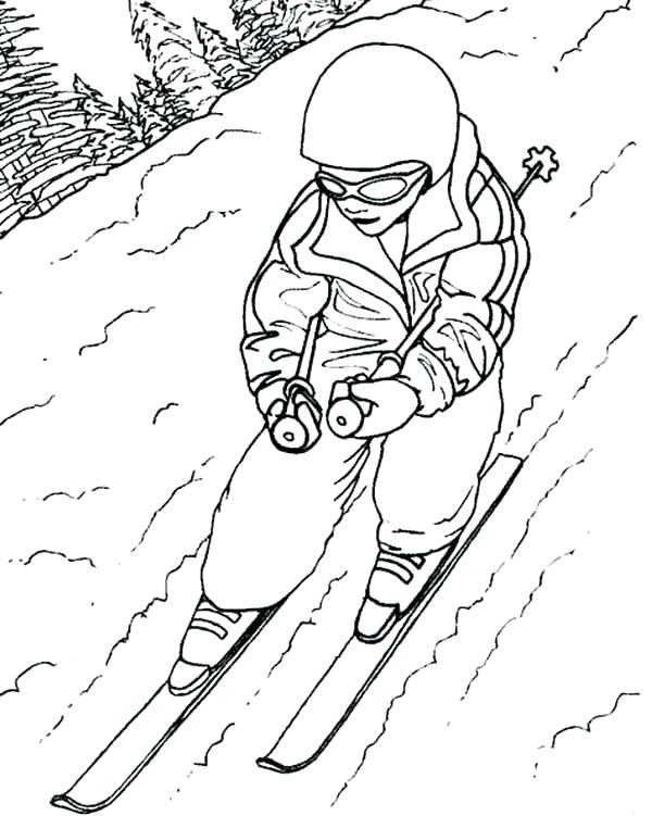 600x751 Skiing Coloring Pages Ski Coloring Sheet Skiing Coloring Pages I