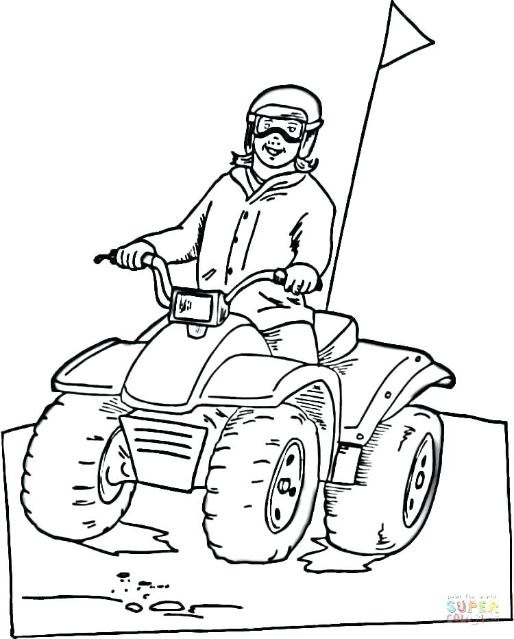 750x932 Snowmobile Coloring Pages Four Wheeler Coloring Pages Snowmobile