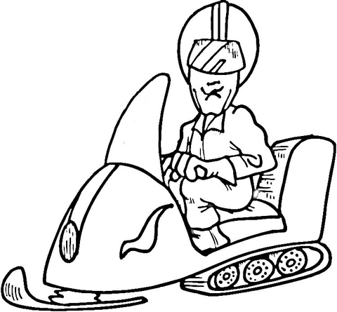 480x445 Ski Doo Coloring Pages Snowmobile Coloring Page Free Printable
