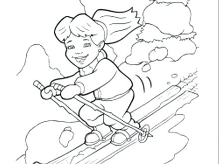 440x330 Skiing Coloring Pages