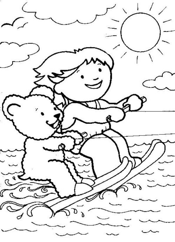 595x823 Kids N Coloring Pages Of Water Skiing