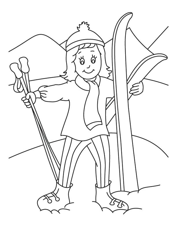 612x792 Skiing Coloring Pages Skiing Holiday Coloring Page Ski Boat