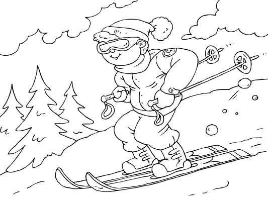533x400 Whoosh! Skiing Is Lots Of Fun You Can Color Online Or Print This