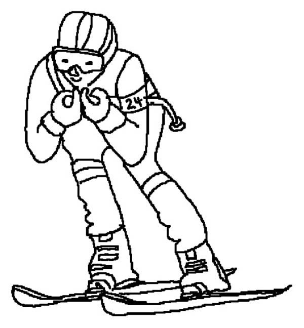 600x648 Skiing Coloring Pages Batch Coloring