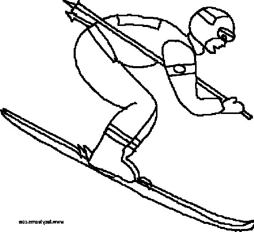 500x456 Skiing Coloring Pages Coloring Page Olympics Page Winter