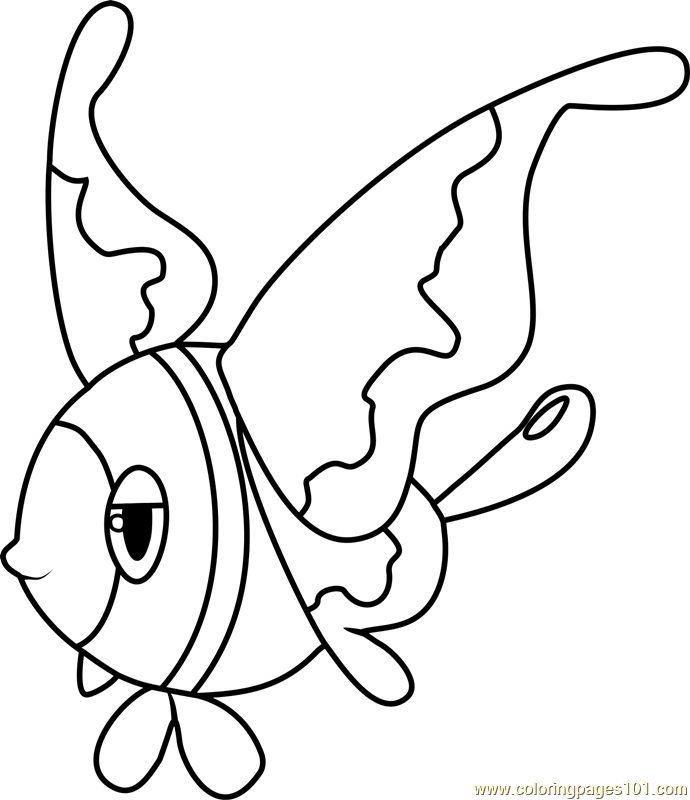 690x800 Lumineon Pokemon Coloring Page
