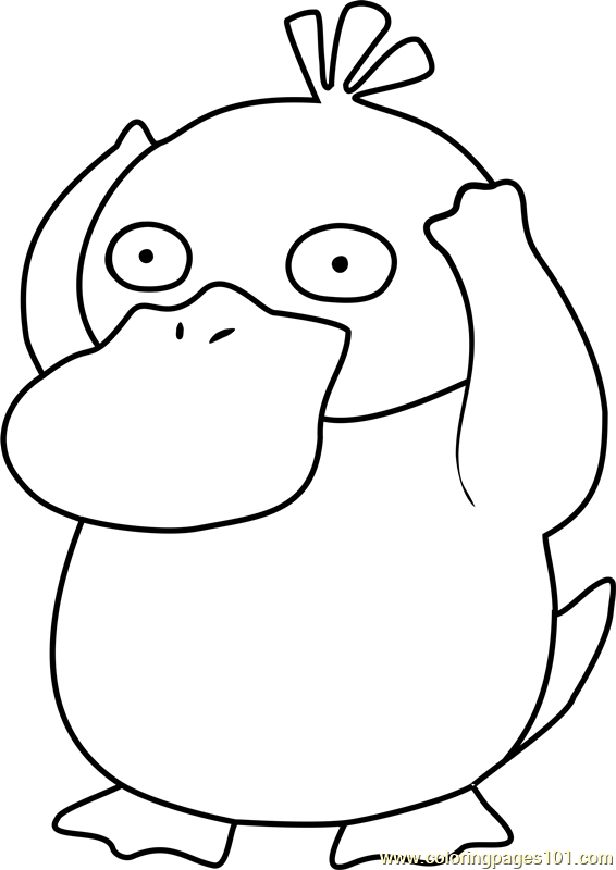 566x800 Psyduck Pokemon Coloring Page