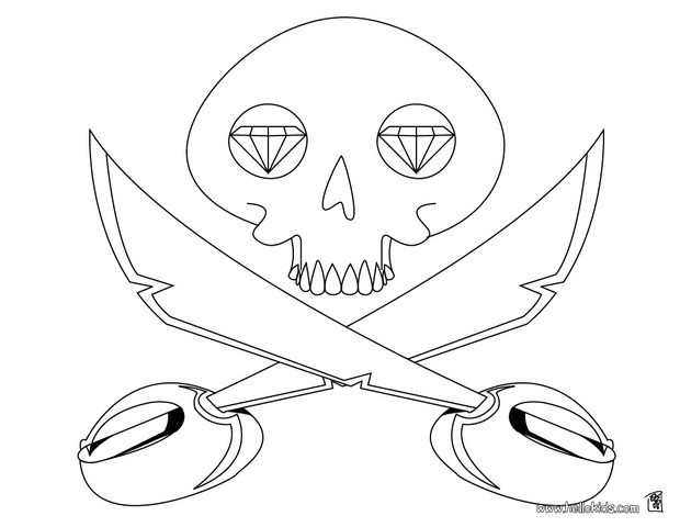 620x480 Skull And Crossbones Coloring Pages